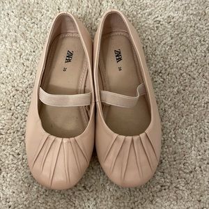 Zara Girls Leather Ballet Flats